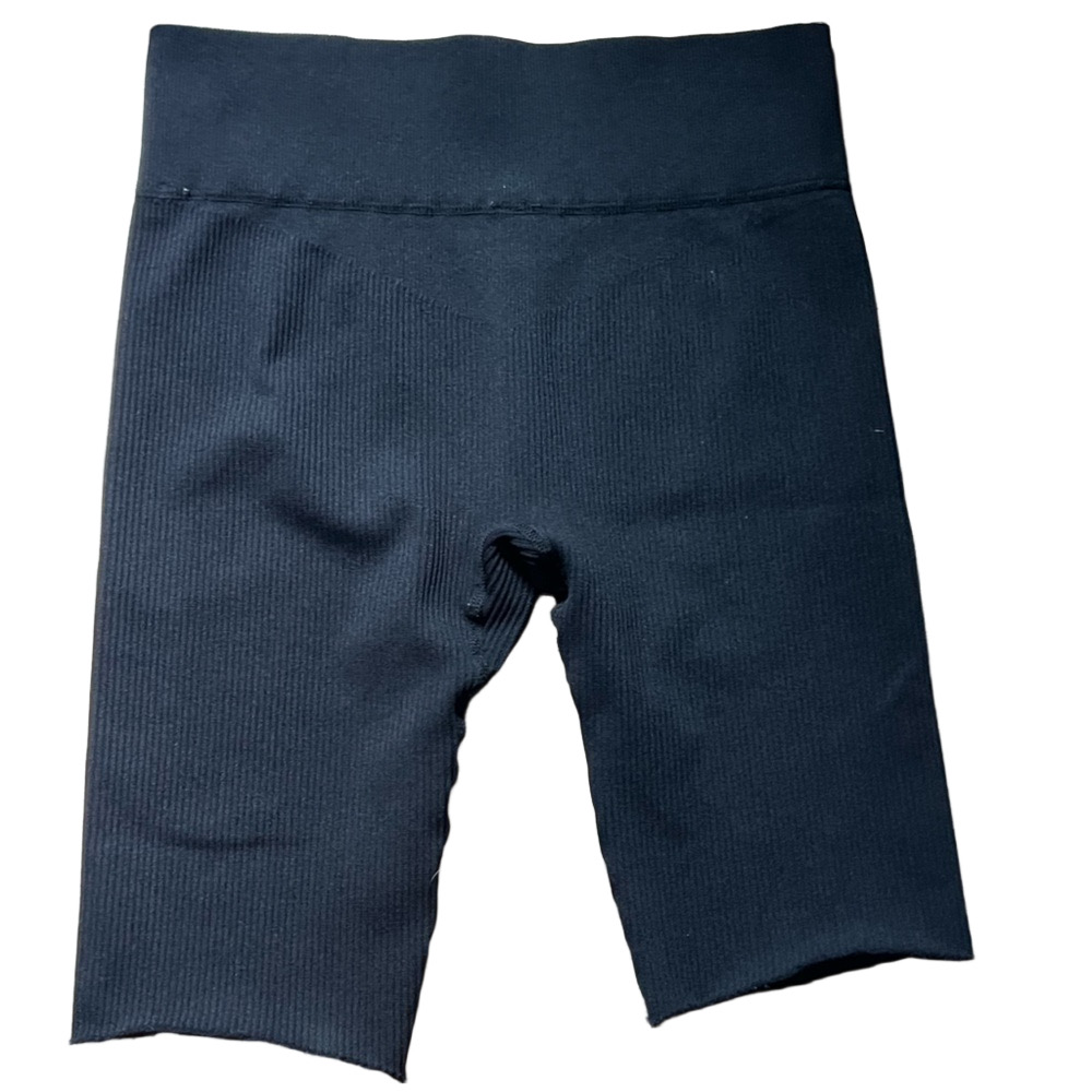 Women’s Black Ribbed Knit Bermuda Shorts